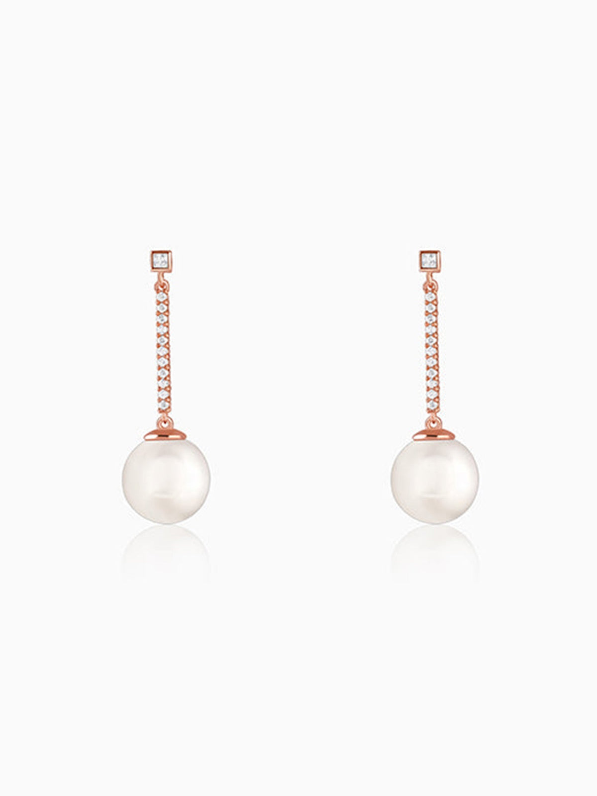 Rose Gold Pearl Muse Earrings