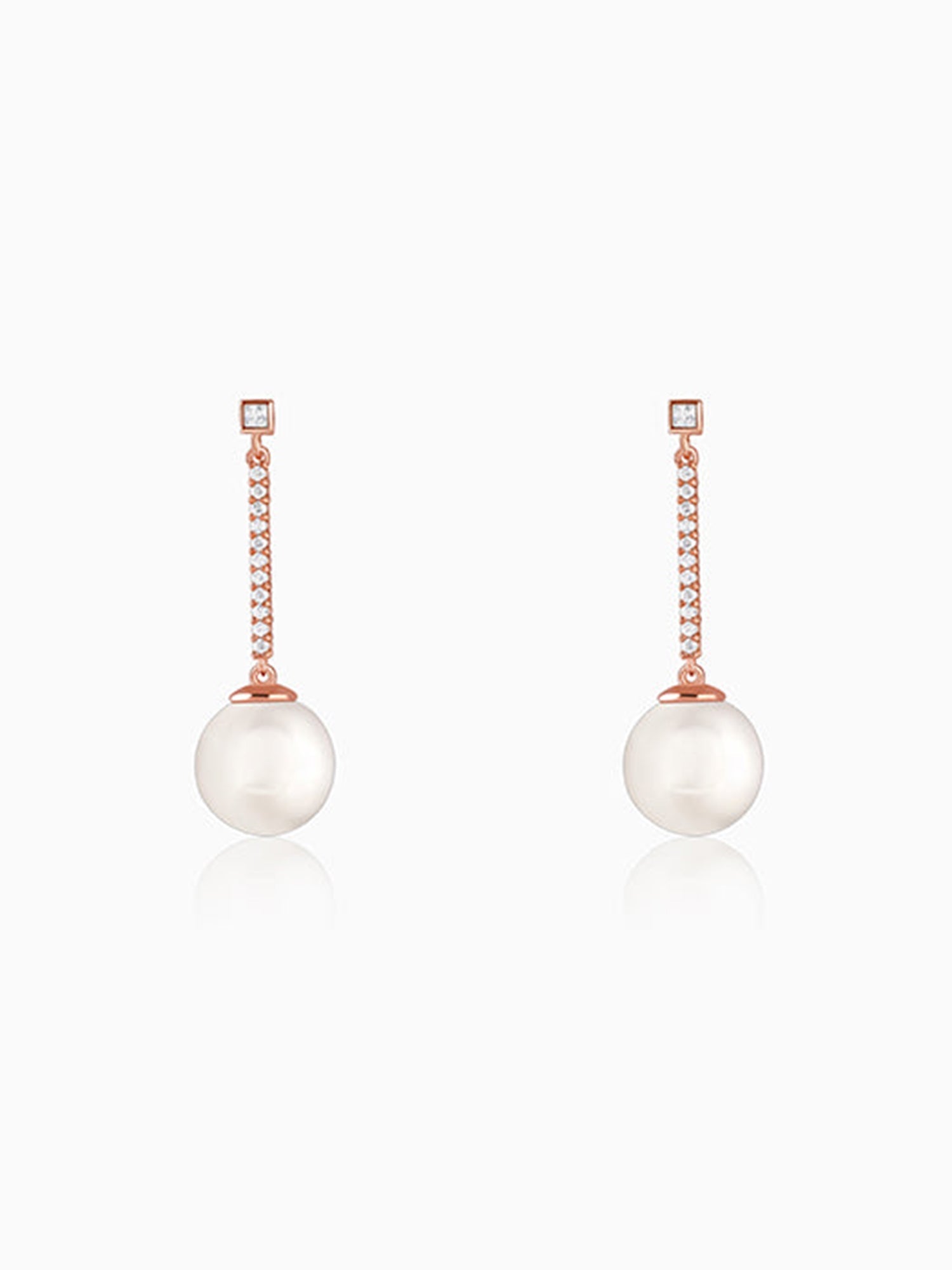 Rose Gold Pearl Muse Earrings