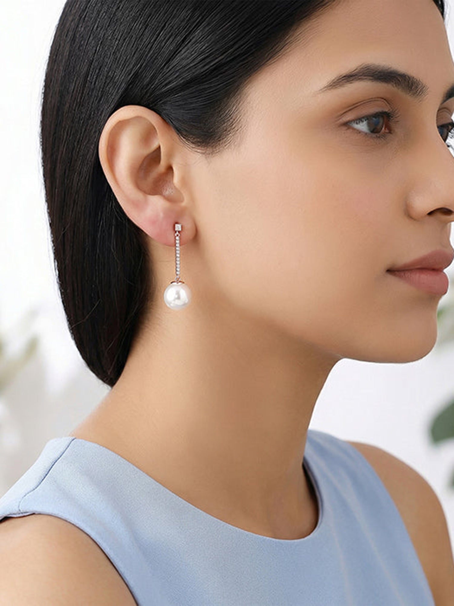 Rose Gold Pearl Muse Earrings