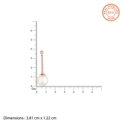 Rose Gold Pearl Muse Earrings