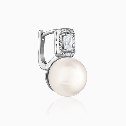 Silver Pearly Glam Earrings