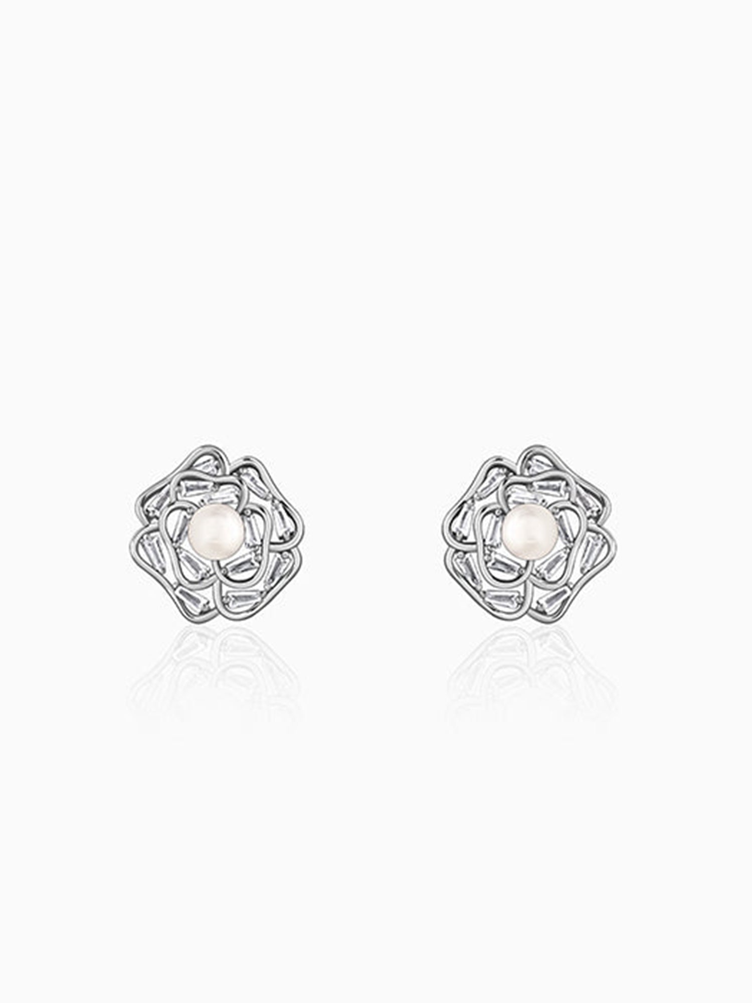 Silver Blossom Earrings