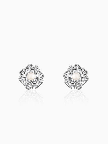 Silver Blossom Earrings