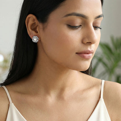 Silver Blossom Earrings