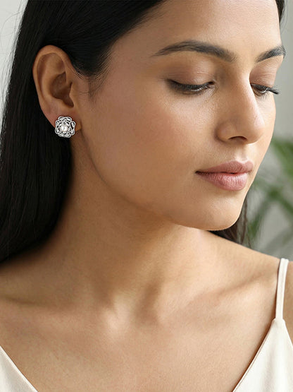 Silver Blossom Earrings