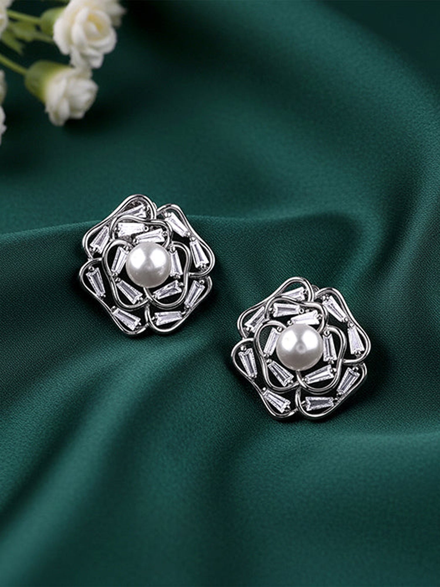 Silver Blossom Earrings