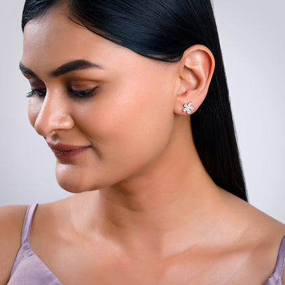 Rose Gold Pearl Dangler Earrings