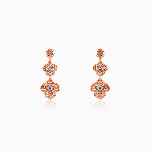 Dual Tone Sweet Aura Silver Earrings