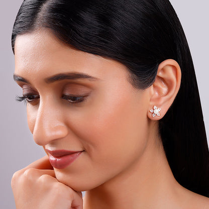 Rose Gold Byeol Pearl Earrings