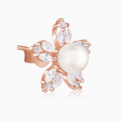 Rose Gold Byeol Pearl Earrings