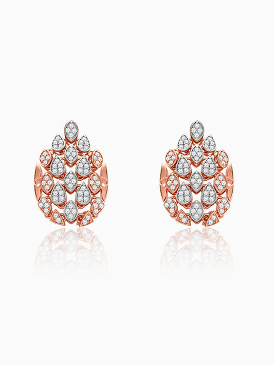 Dual Tone Mermaid Gleam Silver Earrings