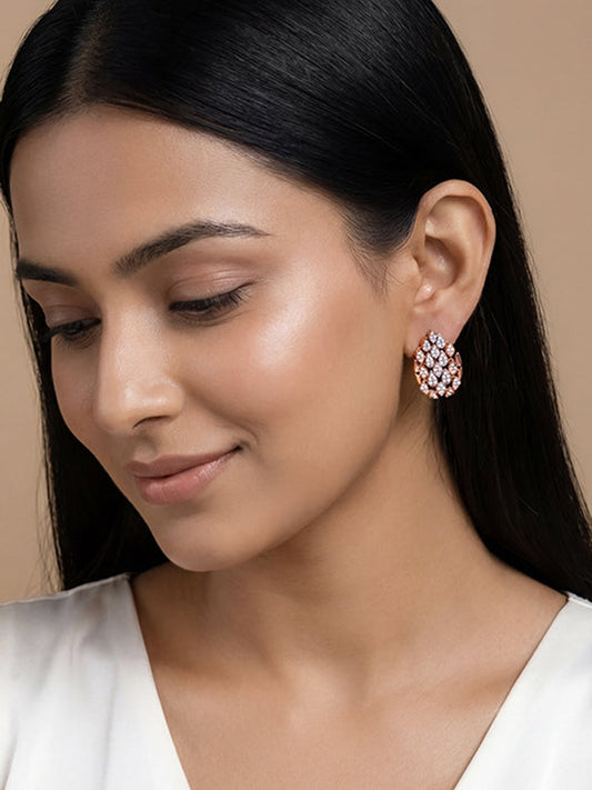 Dual Tone Mermaid Gleam Silver Earrings