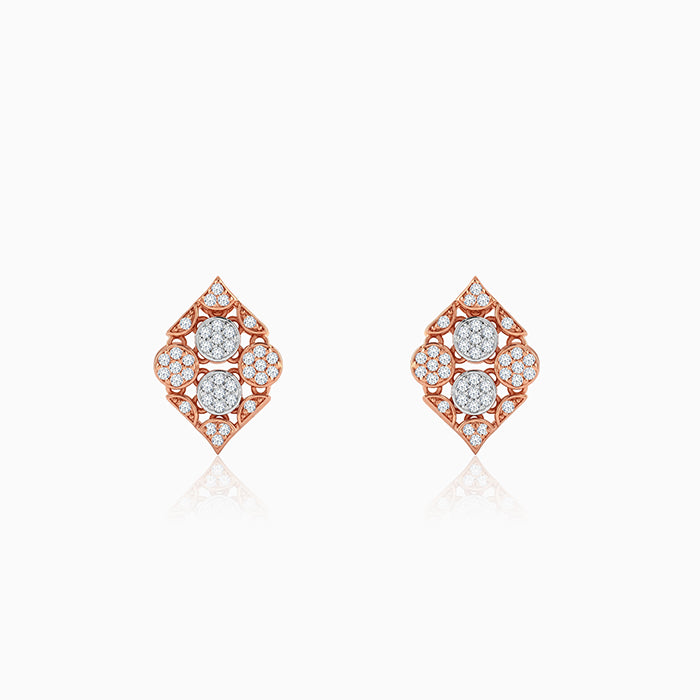 Dual Tone Celeste Grove Silver Earrings