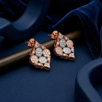 Dual Tone Celeste Grove Silver Earrings