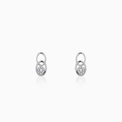 Silver Charming Oval Earrings
