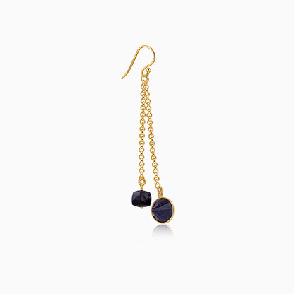 Golden Midnight Drop Dangler Earrings