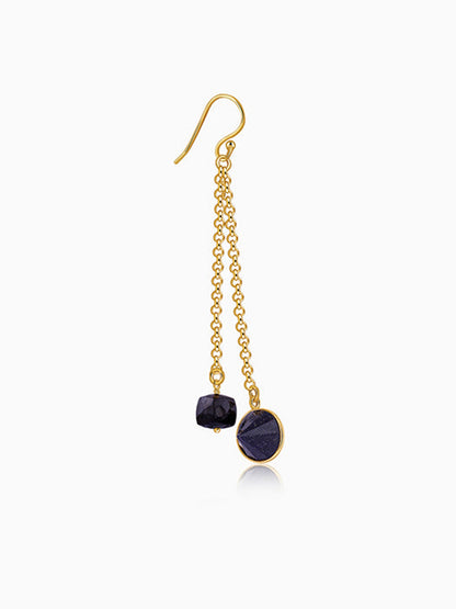 Golden Midnight Drop Dangler Earrings
