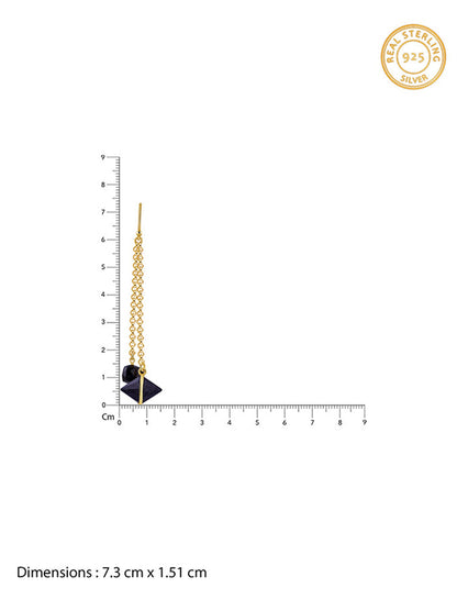 Golden Midnight Drop Dangler Earrings