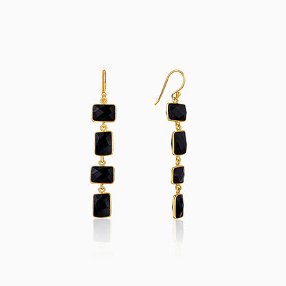 Golden Naga Noir Dangler Earrings