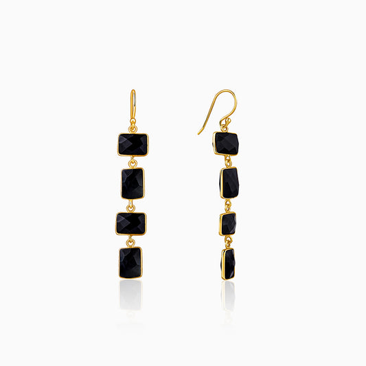 Golden Naga Noir Dangler Earrings