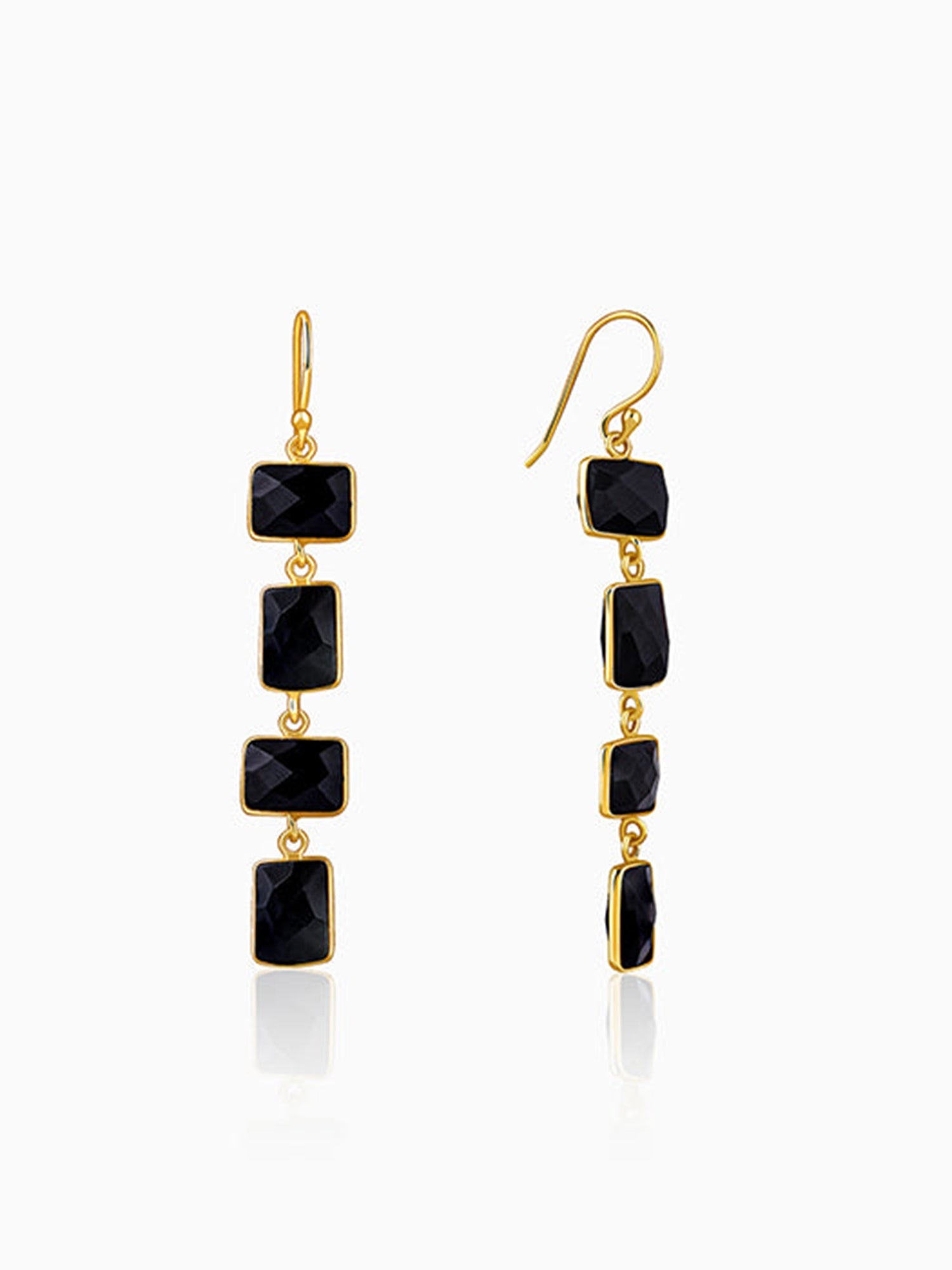 Golden Naga Noir Dangler Earrings