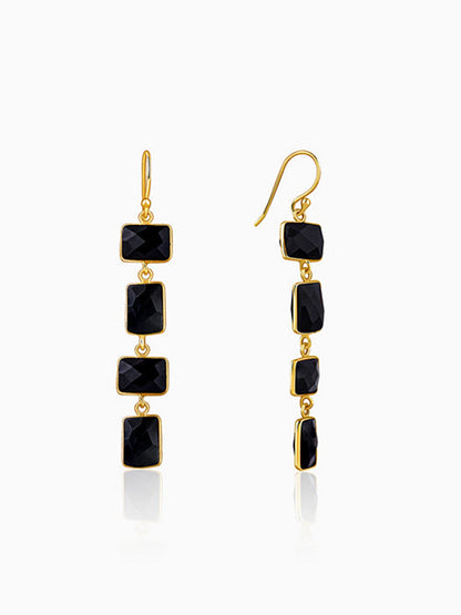 Golden Naga Noir Dangler Earrings