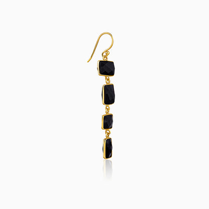 Golden Naga Noir Dangler Earrings