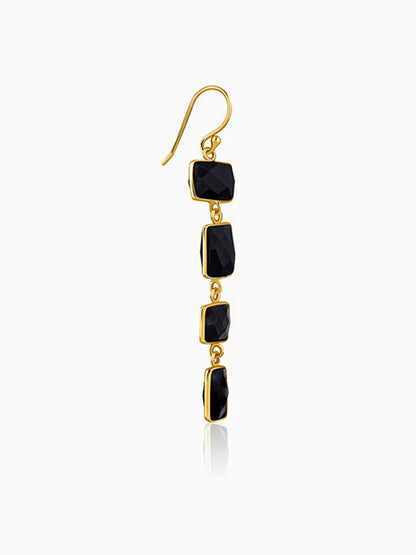Golden Naga Noir Dangler Earrings