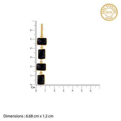 Golden Naga Noir Dangler Earrings