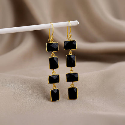 Golden Naga Noir Dangler Earrings