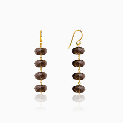 Golden Smoky Cascade Dangler Earrings