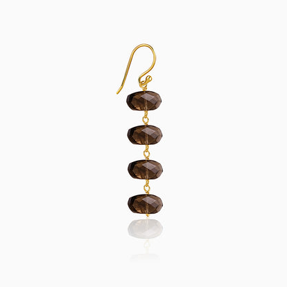 Golden Smoky Cascade Dangler Earrings