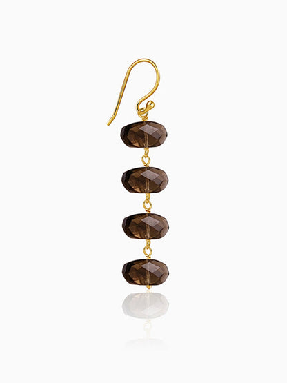 Golden Smoky Cascade Dangler Earrings