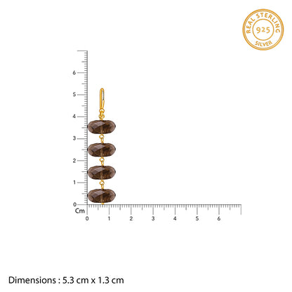 Golden Smoky Cascade Dangler Earrings