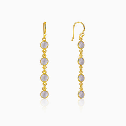 Golden Halo Drift Dangler Earrings