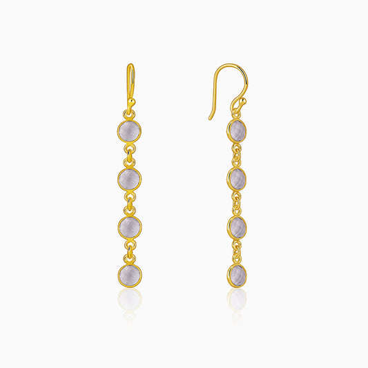 Golden Halo Drift Dangler Earrings