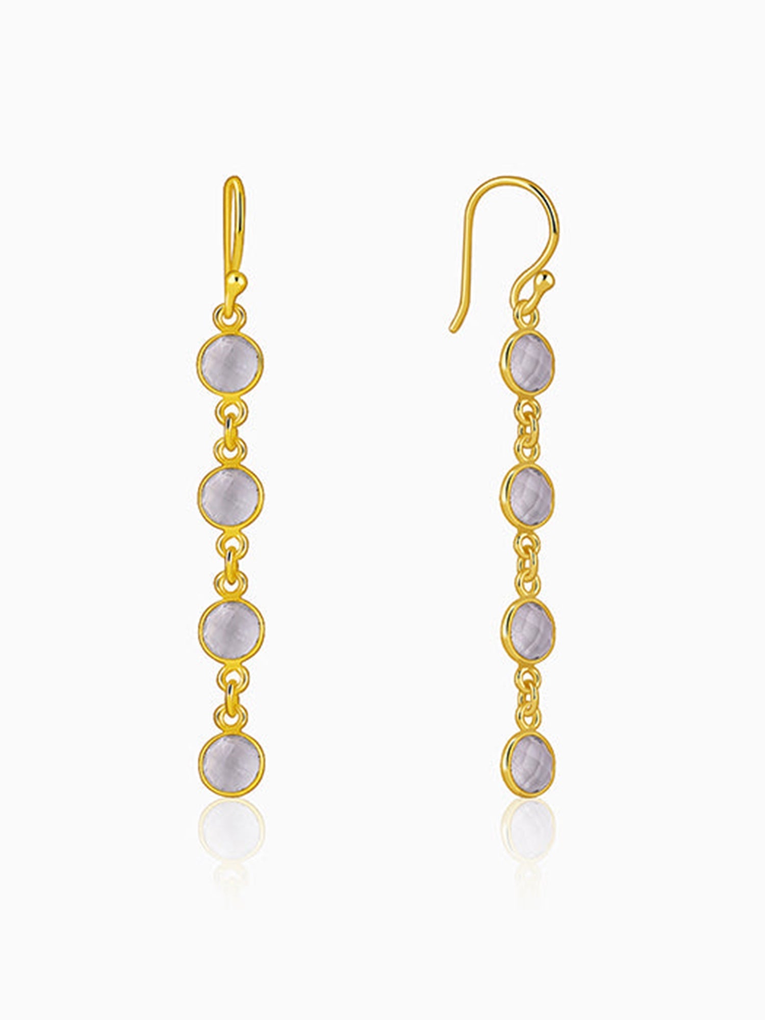 Golden Halo Drift Dangler Earrings