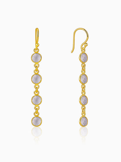 Golden Halo Drift Dangler Earrings