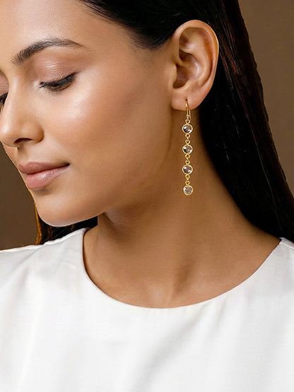 Golden Halo Drift Dangler Earrings