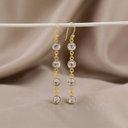 Golden Halo Drift Dangler Earrings