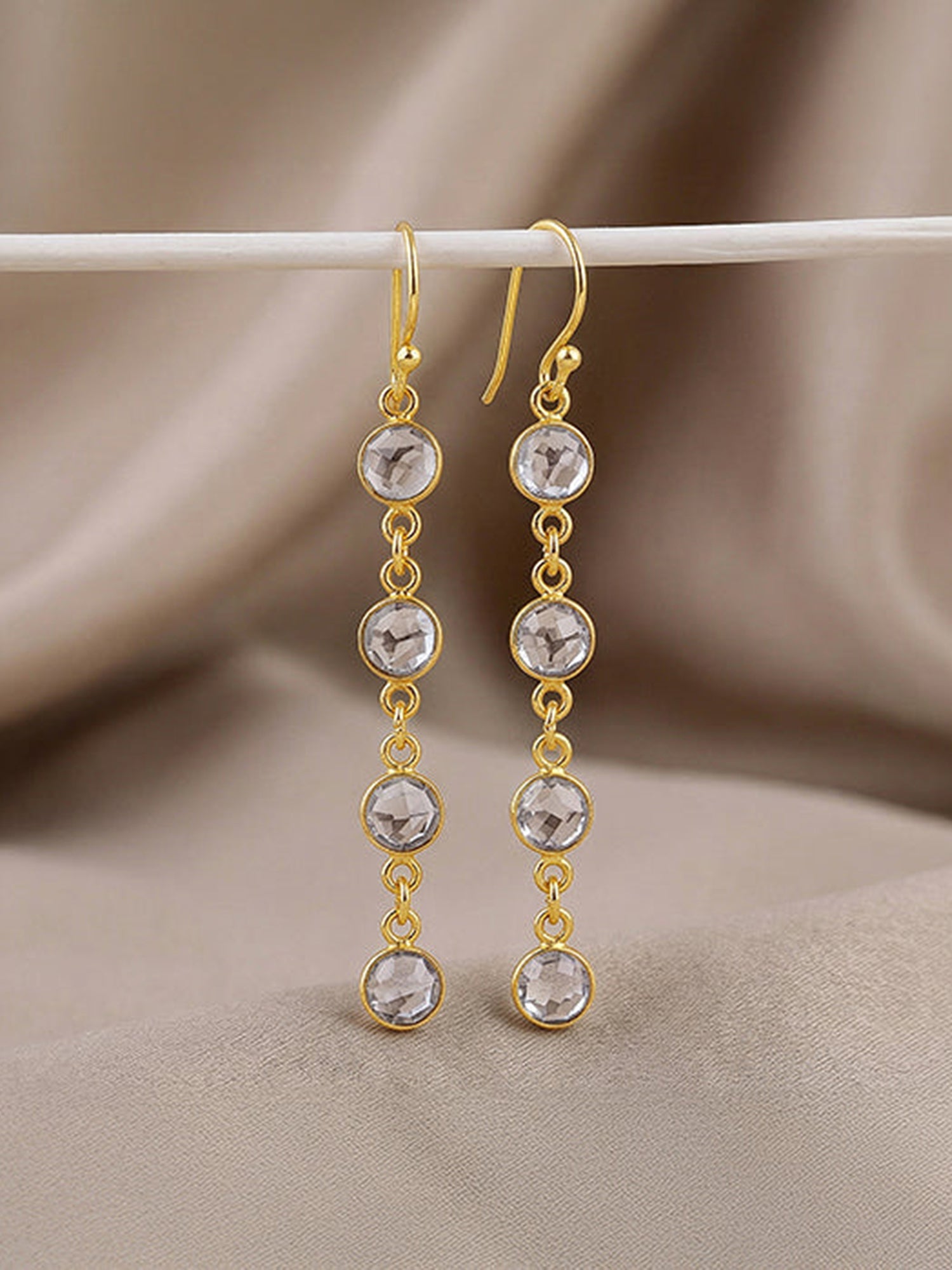 Golden Halo Drift Dangler Earrings