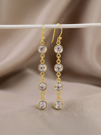 Golden Halo Drift Dangler Earrings