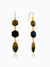 Golden Onyx Flame Dangler Earrings