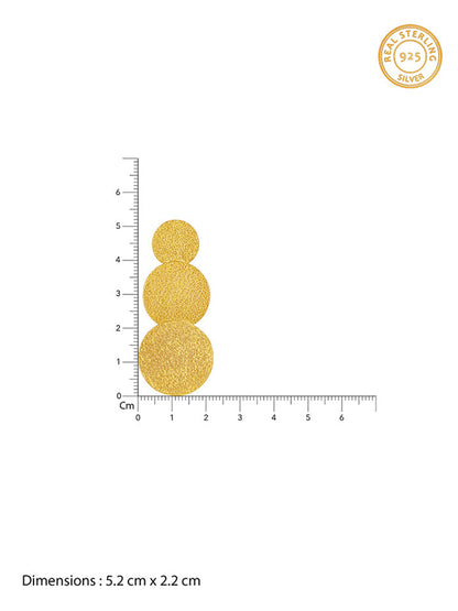 Golden Trinity Orbit Dangler Earrings
