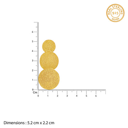 Golden Trinity Orbit Dangler Earrings