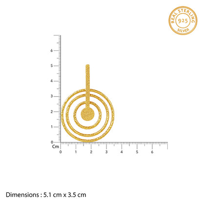 Golden Anahata Circle Earrings