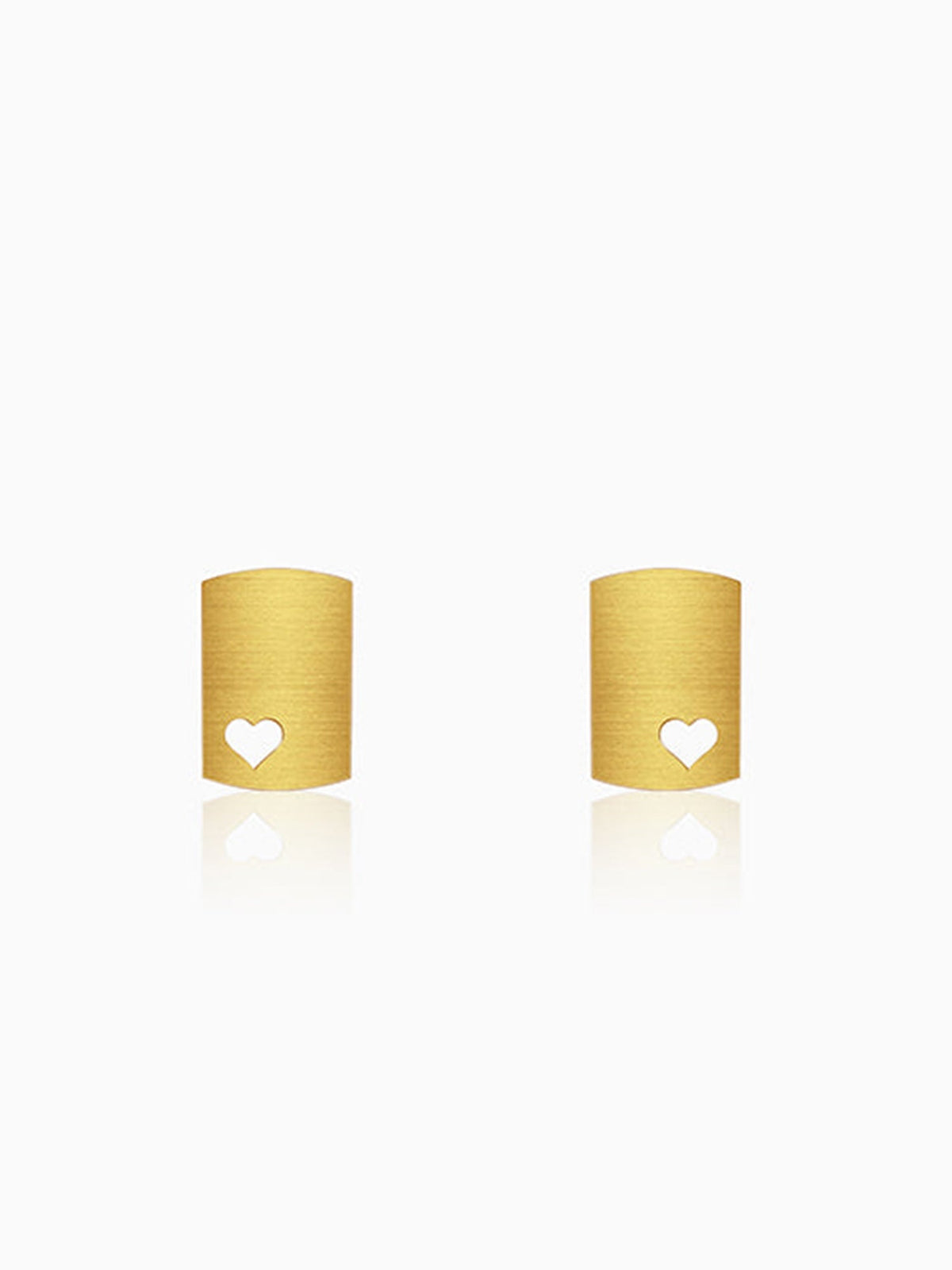 Golden Heart Aura Stud Earrings