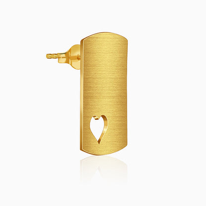 Golden Heart Aura Stud Earrings