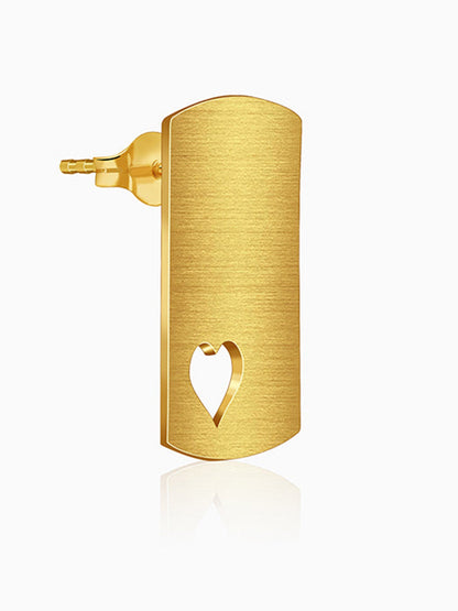 Golden Heart Aura Stud Earrings