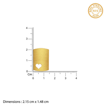 Golden Heart Aura Stud Earrings